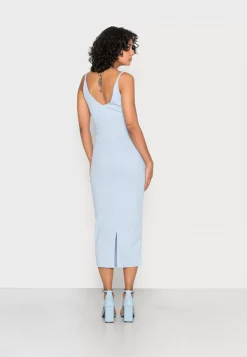 Wal G Anie V Neck Back Zip Midi Dress – Shift Dress . Excellent|Women Dress