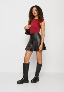 Wal G Ben Ruffle Bodysuit – Print T-Shirt . Free Delivery|Women Top