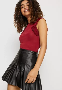 Wal G Ben Ruffle Bodysuit – Print T-Shirt . Free Delivery|Women Top