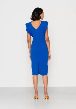 Wal G Cassidy Front Zip Frill Midi Dress – Cocktail Dress / Party Dress . Popular|Women Dress
