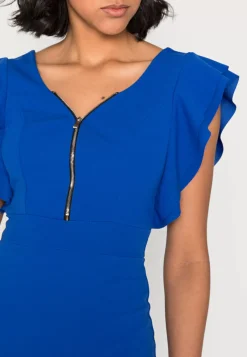 Wal G Cassidy Front Zip Frill Midi Dress – Cocktail Dress / Party Dress . Popular|Women Dress