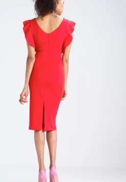 Wal G Diana Ruffle Sleeve Midi Dress – Jersey Dress . Shop|Women Dress