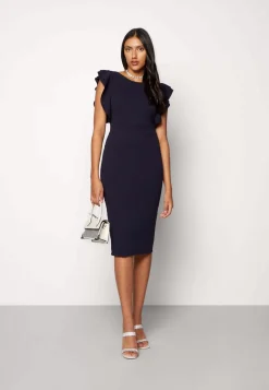 Wal G Diana Ruffle Sleeve Midi Dress – Jersey Dress . Popular|Women Dress