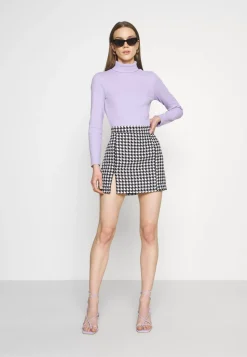 Wal G Gemma Dog Tooth Skirt – Mini Skirt . Popular|Women Skirt