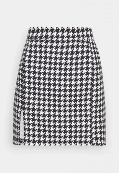 Wal G Gemma Dog Tooth Skirt – Mini Skirt . Popular|Women Skirt