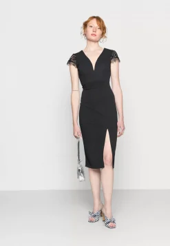 Wal G Harry Sleeve Midi Dress – Shift Dress . Tendy Style|Women Dress