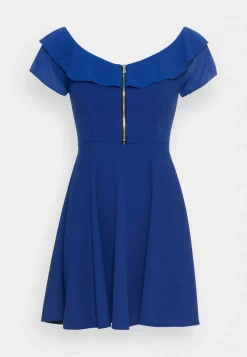 Wal G Idris Off The Shoulder Zip Front Skater Dress – Cocktail Dress / Party Dress . Cheap|Women Dress