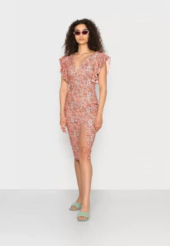 Wal G Jules Frill Sleeve Midi Dress – Jersey Dress . Online Sales|Women Dress
