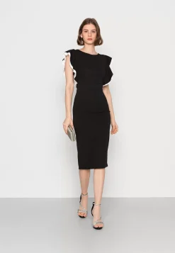Wal G Kelly Ruffle Sleeve Midi Dress – Cocktail Dress / Party Dress . Cheap Online|Women Dress