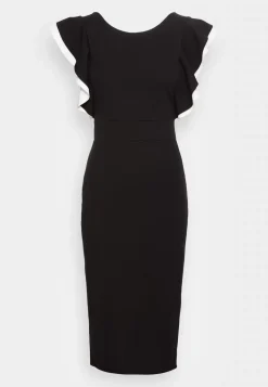 Wal G Kelly Ruffle Sleeve Midi Dress – Cocktail Dress / Party Dress . Cheap Online|Women Dress