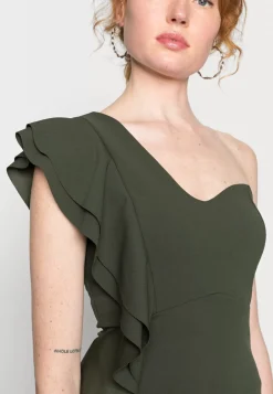 Wal G Kira One Shoulder Ruffle Midi Dress – Shift Dress . Online Sales|Women Dress