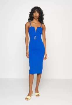 Wal G Lady V Neck Belt Midi Dress – Shift Dress . Sale|Women Dress