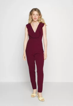 Wal G Leah Ruffle V Neck Jumpsuit – Jumpsuit . Shop|Women Jumpsuit