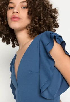 Wal G Lucia V Neck Frill Sleeve Skater Dress – Cocktail Dress / Party Dress . Closeout Sale|Women Dress
