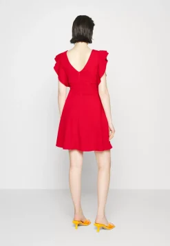 Wal G Lucia V Neck Frill Sleeve Skater Dress – Cocktail Dress / Party Dress . Discount Online|Women Dress