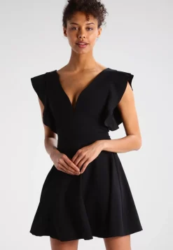 Wal G Lucia V Neck Frill Sleeve Skater Dress – Cocktail Dress / Party Dress . Online Sales|Women Dress
