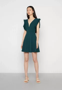 Wal G Lucia V Neck Frill Sleeve Skater Dress – Cocktail Dress / Party Dress . Online Sales|Women Dress