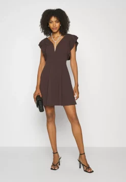 Wal G Lucia V Neck Frill Sleeve Skater Dress – Cocktail Dress / Party Dress . Excellent|Women Dress