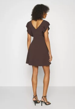 Wal G Lucia V Neck Frill Sleeve Skater Dress – Cocktail Dress / Party Dress . Excellent|Women Dress