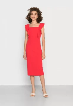 Wal G Lucy Ruffle Midi Dress – Cocktail Dress / Party Dress . Free Delivery|Women Dress