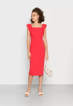 Wal G Lucy Ruffle Midi Dress – Cocktail Dress / Party Dress . Free Delivery|Women Dress