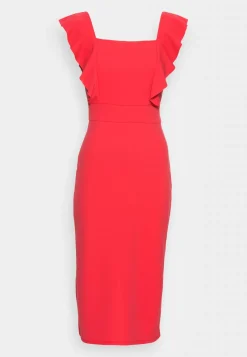Wal G Lucy Ruffle Midi Dress – Cocktail Dress / Party Dress . Free Delivery|Women Dress