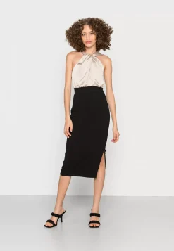 Wal G Marla Knot Halter Midi Dress – Cocktail Dress / Party Dress . Discount Sale|Women Dress