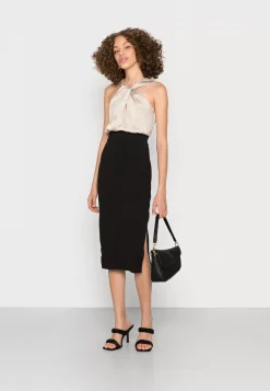 Wal G Marla Knot Halter Midi Dress – Cocktail Dress / Party Dress . Discount Sale|Women Dress