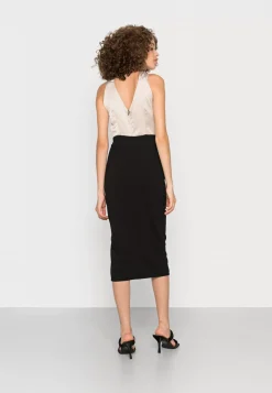 Wal G Marla Knot Halter Midi Dress – Cocktail Dress / Party Dress . Discount Sale|Women Dress
