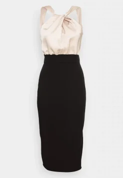 Wal G Marla Knot Halter Midi Dress – Cocktail Dress / Party Dress . Discount Sale|Women Dress