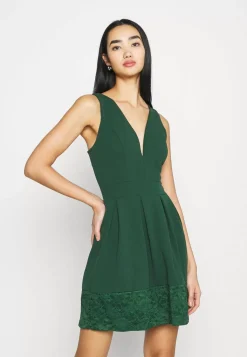 Wal G Nadia Vplunge Neck Skater Dress – Cocktail Dress / Party Dress . Closeout Sale|Women Dress