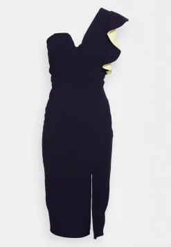 Wal G One Shoulder Ruffle Midi Dress – Jersey Dress . Free Delivery|Women Dress