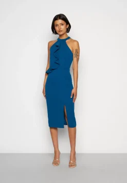 Wal G Sasha Frill Neck Midi Dress – Jersey Dress . Sale|Women Dress