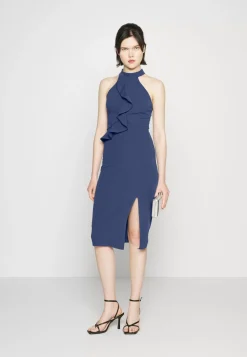 Wal G Sasha Frill Neck Midi Dress – Jersey Dress . Sale|Women Dress
