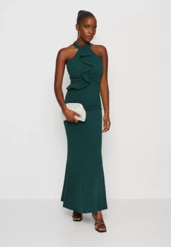 Wal G Tilly Ruffle Halter Neck Maxi Dress – Jersey Dress . Cheap Online|Women Dress