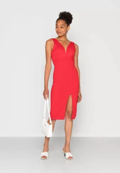 Wal G V Neck Midi Dress – Shift Dress . Online Sales|Women Dress