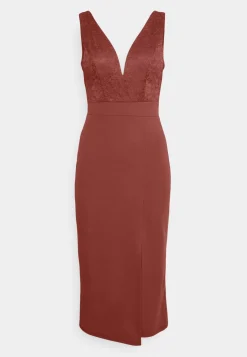 Wal G V Neck Midi Dress – Shift Dress . Discount Sale|Women Dress