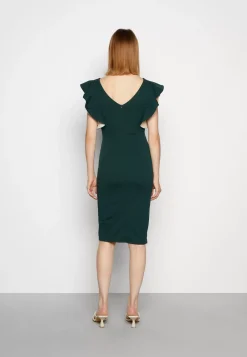Wal G V Neck Ruffle Sleeve Midi Dress – Cocktail Dress / Party Dress . Opening Sales|Women Dress