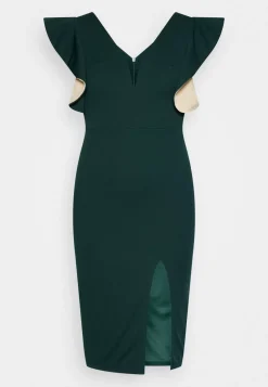 Wal G V Neck Ruffle Sleeve Midi Dress – Cocktail Dress / Party Dress . Opening Sales|Women Dress