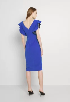 Wal G V Neck Ruffle Sleeve Midi Dress – Cocktail Dress / Party Dress . Shop|Women Dress