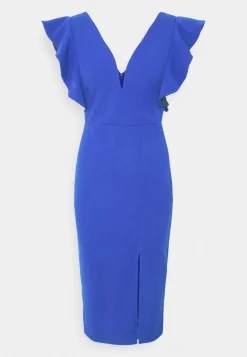 Wal G V Neck Ruffle Sleeve Midi Dress – Cocktail Dress / Party Dress . Shop|Women Dress