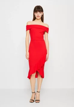 Wal G Vallery Ruffle Midi – Jersey Dress . Discount Online|Women Dress