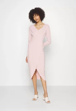 Wal G Wgxzl Wedding – Alexanda Scallop V Neck Midi Dress – Shift Dress . Sale|Women Dress