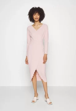 Wal G Wgxzl Wedding – Alexanda Scallop V Neck Midi Dress – Shift Dress . Sale|Women Dress