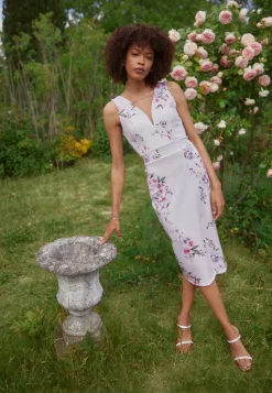 Wal G Wgxzl Wedding – Alma V Neck Midi Dress – Cocktail Dress / Party Dress . Discount Online|Women Dress
