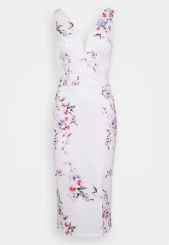 Wal G Wgxzl Wedding – Alma V Neck Midi Dress – Cocktail Dress / Party Dress . Discount Online|Women Dress