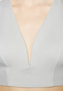 Wal G Wgxzl Wedding – Bessie Mesh Sleeve V Neck Crop Top – Blouse . Online Sales|Women Top