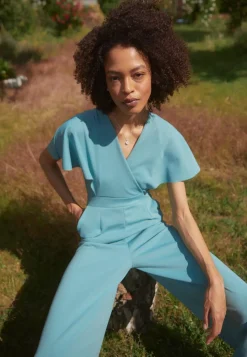 Wal G Wgxzl Wedding – Betty V Neck Wrap Jumpsuit – Jumpsuit . Popular|Women Jumpsuit