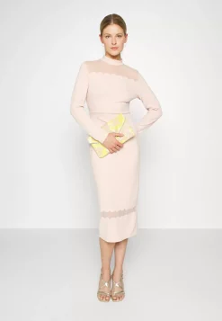 Wal G Wgxzl Wedding – Franka High Neck Mesh Midi Dress – Cocktail Dress / Party Dress . Cheap|Women Dress