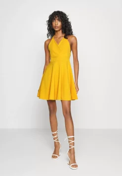 Wal G Zoey Halter Wrap Skater Dress – Cocktail Dress / Party Dress . Crazy Deals|Women Dress